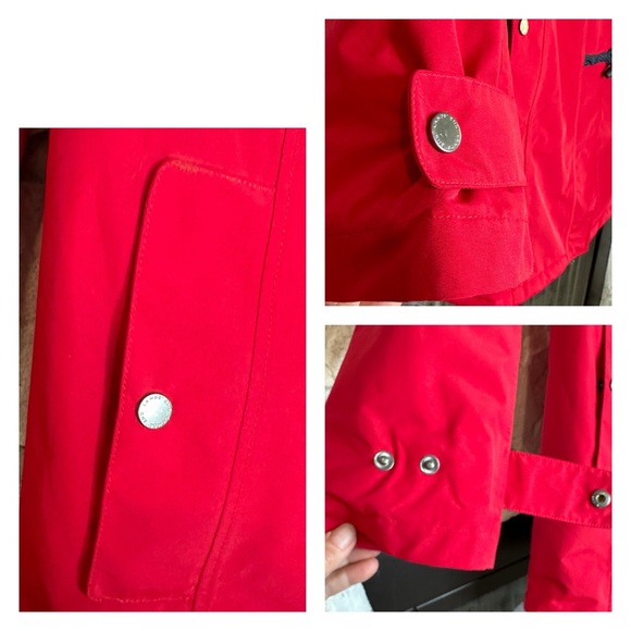 Land’s End | Women’s Red Mid-Length Fleece Lined Jacket w/Toggle Buttons, Size L - Picture 4 of 16